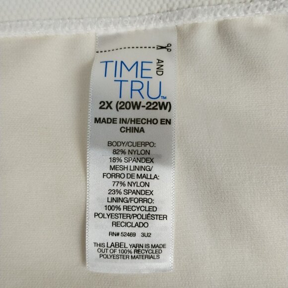 Time and Tru Womens 2X Vanilla Dream Cream Side String High Waist Bikini Bottoms - Picture 7 of 7